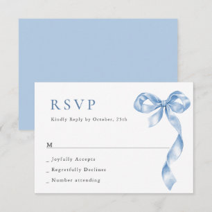 Cartons Réponse Élégant Mariage de mâchoire bleu Dusty