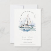 Cartons Réponse Elégant Mariage de navigation de plaisance Dusky (Devant)