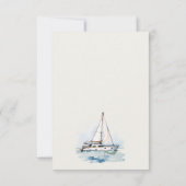 Cartons Réponse Elégant Mariage de navigation de plaisance Dusky (Dos)