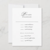 Cartons Réponse Élégant Mariage de script simple (Devant)