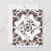 Cartons Réponse Élégant Mariage de style baroque Rococo (Dos)