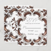 Cartons Réponse Élégant Mariage de style baroque Rococo (Devant / Derrière)