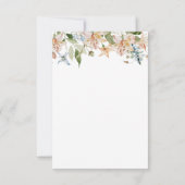 Cartons Réponse Elégant Mariage floral aquarelle (Dos)