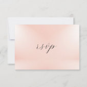Cartons Réponse Élégant Mariage floral rose (Dos)