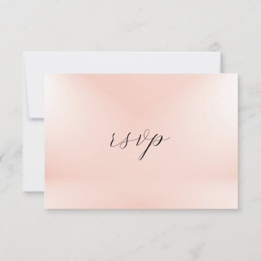 Cartons Réponse Élégant Mariage floral rose (Dos)