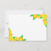 Cartons Réponse Élégant Mariage floral rustique tournesol été (Dos)