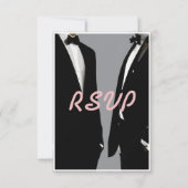 Cartons Réponse Elégant Mariage gay moderne (Devant)