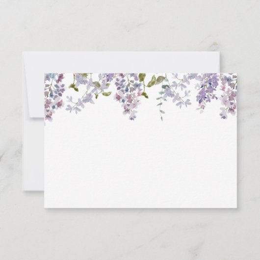 Cartons Réponse Élégant Mariage Lilac (Dos)