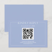 Cartons Réponse Élégant Mariage moderne Pastel Bleu (Devant / Derrière)