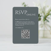Cartons Réponse Élégant Mariage moderne Space Grey (Debout devant)