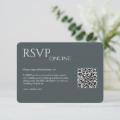 Cartons Réponse Élégant Mariage moderne Space Grey (Debout devant)