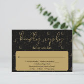 Cartons Réponse Élégant Mariage Mystique Céleste Script (Debout devant)