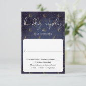 Cartons Réponse Élégant Mariage Mystique Céleste Script (Debout devant)
