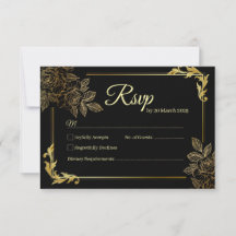 Élégant Mariage noir et or