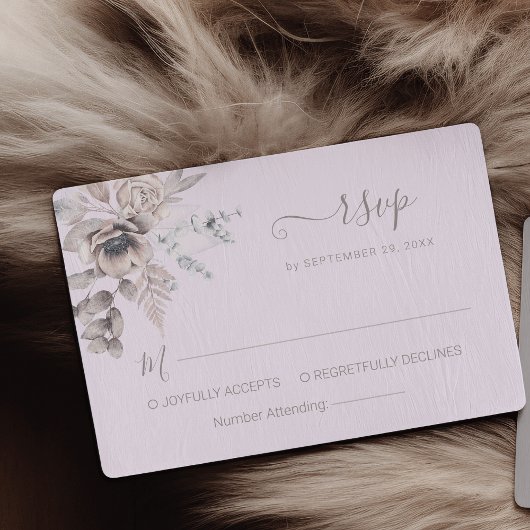 Cartons Réponse Élégant Mariage Pastel Spring Watercolor