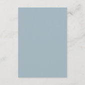 Cartons Réponse Élégant Mariage QR Script Bleu Côté Mer (Dos)