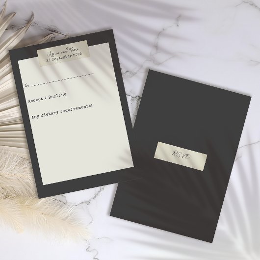 Cartons Réponse Élégant Mariage rustique