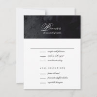 Élégant Mariage simple script noir goth