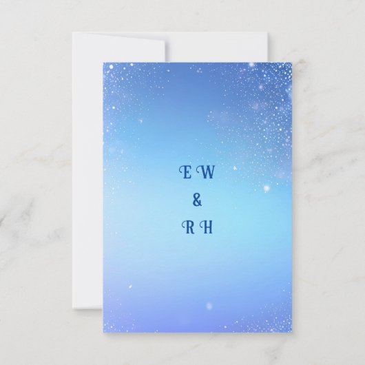 Cartons Réponse Élégant Mariage Sparkle (Dos)