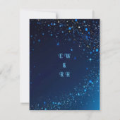 Cartons Réponse Élégant Mariage Sparkle (Dos)