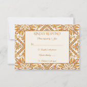 Cartons Réponse Élégant mariage Talavera mexicain en terre cuite (Devant)