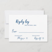 Cartons Réponse Élégant Mariage tendance Bleu Jaune (Dos)