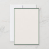 Cartons Réponse Élégant Mariage Vert Sauge (Dos)