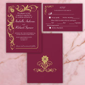 Cartons Réponse Élégant Mariage victorien