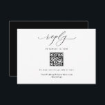 Cartons Réponse Élégant mariage vintage QR Code simple<br><div class="desc">Faites une impression durable sur vos invités avec notre carte RSVP sophistiquée. Avec un design de texte classique et un look simple et moderne, cette carte complètera parfaitement votre suite de papeterie mariage. Imprimée sur du papier de qualité supérieure, chaque carte est customisée avec votre texte personnalisé, ce qui en...</div>