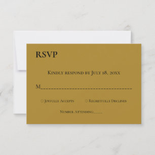 Cartons Réponse Élégant minimal Beige Monogramme Chic Mariage mode