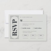 Cartons Réponse Élégant minimaliste chic (Dos)