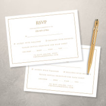 Élégant minimaliste frontière Mariage or
