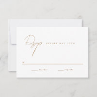 Élégant minimaliste Script Mariage or