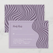 Cartons Réponse Elegant Modern Retro Wedding Flowing Wave Pattern (Devant / Derrière)