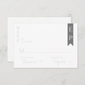 Cartons Réponse Élégant moderne contemporain minimaliste Mariage (Devant / Derrière)