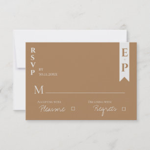 Cartons Réponse Élégant moderne contemporain minimaliste Mariage R