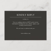 Cartons Réponse Élégant Moderne Éléments simples Mariage (Devant)