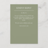 Cartons Réponse Élégant Moderne Éléments simples Mariage (Devant)