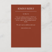 Cartons Réponse Élégant Moderne Éléments simples Mariage (Devant)