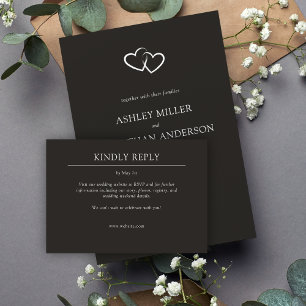 Cartons Réponse Élégant Moderne Éléments simples Mariage