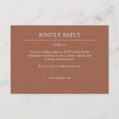 Cartons Réponse Élégant Moderne Éléments simples Mariage (Devant)