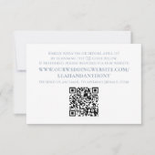 Cartons Réponse Élégant moderne simple Dusty bleu QR Code minimum (Devant)