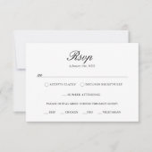 Cartons Réponse Elégant Monogramme bleu-bleu-bleu (Devant)