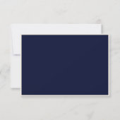 Cartons Réponse Elegant Navy Blue Old Money Wedding (Dos)