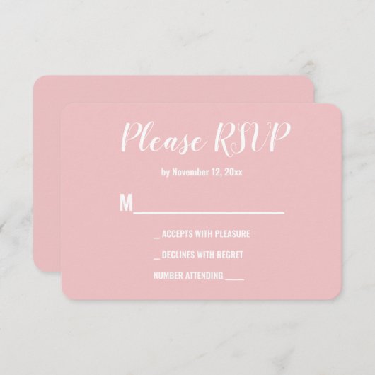 Cartons Réponse Élégant Noix Roses Sur L'Un De L'Autre Mignonne Ma (Devant / Derrière)
