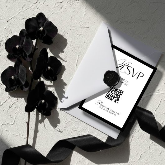 Cartons Réponse Elegant Old Money Black and White