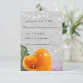 Cartons Réponse Elégant Orange Calla Lily Art Floral Aquarelle (Debout devant)