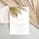 Cartons Réponse Elégant Palm Tree Plage Tropical Mariage