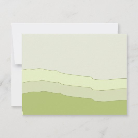 Cartons Réponse Elégant Pastel Green Photo Custom Wedding Moderne (Dos)