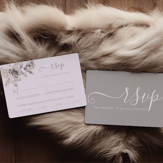 Cartons Réponse Élégant Pastel Printemps Fleur Mariage choix de re